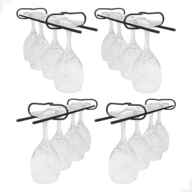 Imagem de Kit 4 Suportes Suspensos para Taças 40cm Preto - Plogato Store - Magal