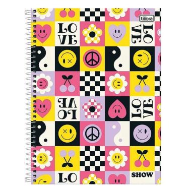 Imagem de Caderno Espiral Universitário 16 Matérias 256 Folhas Show Tilibra Estampa 3