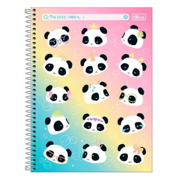 Imagem de Caderno Espiral Universitário 16 Matérias 256 Folhas Capa Dura Lovely Friend Tilibra Estampa 2