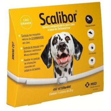 Imagem de Coleira Scalibor Grande 65cm Leishmaniose Antipulgas - Msd Saúde Anima