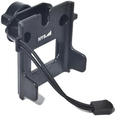 Imagem de HYS Suporte universal para walkie-talkie com base de cabeça esférica de 17 mm para carro, suporte ajustável de liberação rápida compatível com Baofeng Quansheng Motorola Kenwood, rádio portátil com