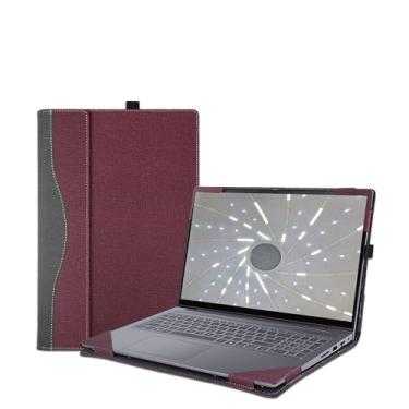 Imagem de LIMIYUE Capa de laptop para HP OmniBook X Flip 16 polegadas NGAI 16-as 16-ar e para OmniBook7 Flip 16-au, capa protetora de couro PU, bolsa removível para notebook (Borgonha)