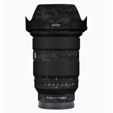 Imagem de Mebont Adesivo para câmera Sony FE24-70F2.8GMII 3M adesivo material impermeável protetor de câmera escama de cobra verde