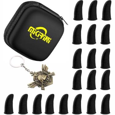 Imagem de Pacote com 20 capas para celular para jogos com estojo de armazenamento e chaveiro Battlefield, luvas de dedo compatíveis com todos os dispositivos com tela sensível ao toque, nanofibras