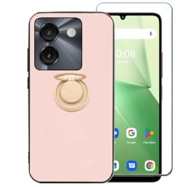 Imagem de Ranyi Capa para FOXXD MIRO A67 S67 C67 com protetor de tela, TPU flexível fino com suporte de anel giratório 360 com suporte de suporte de suporte, capa de borracha de silicone para Foxx FOXXD MIRO