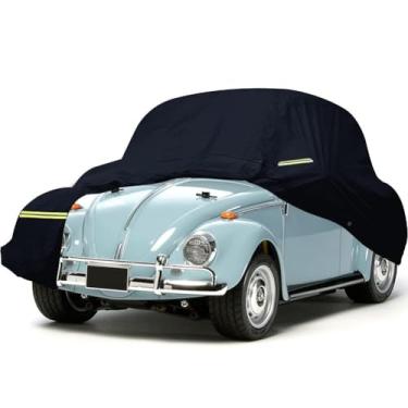 Imagem de Federedevo 1960-1980 Volkswagen Beetle Sedan 2 portas Saloon capa impermeável para todos os climas, com zíper de porta, alça à prova de vento, trava antifurto