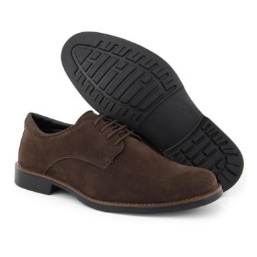 Imagem de Sapato Oxford Masculino Casual em Couro Soft Modelo Madrid com Solado Antiderrapante e Palmilha Confortável Estilo Versátil para Trabalho ou Eventos Sociais Acompanhado de Combo com Carteira, Relógio e Cinto. (Café., BR, Adulto, Numérico, 44)
