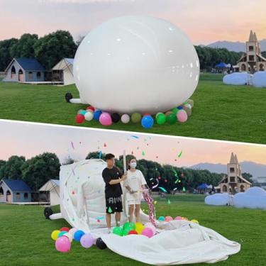 Imagem de Giant Inflatable Exploding Balloon 10FT White Surprise Creative Reusable for Propose Wedding Party Celebrations Birthday Baby Shower Gender Reveal Supplies