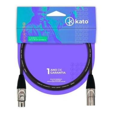 Imagem de Cabo De Microfone Balanceado Kato - Xlr / Xlr - 5 Metros, Azul, 10
