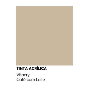 Imagem de Tinta Emborrachada Acetinada Marrons - Vitacryl, Café com Leite, 3,6 l