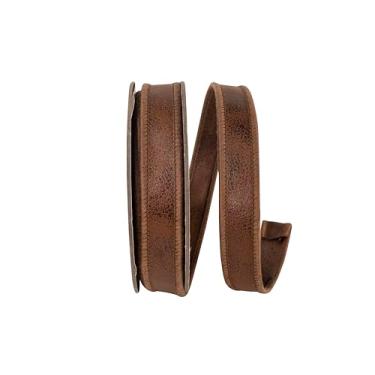 Imagem de Reliant Ribbon Fita de couro Deluxe com dois lados com fio, marrom