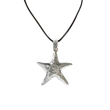 Imagem de JHJEWH Y2K Colar com pingente de redemoinho para mulheres, colar emo, fada, grunge, joias presentes para mulheres, one size, Liga de aço, Sem Pedra Preciosa