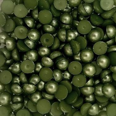 Imagem de Miçanga Meia Perola Artesanato 6mm - 40g (VERDE MUSGO)