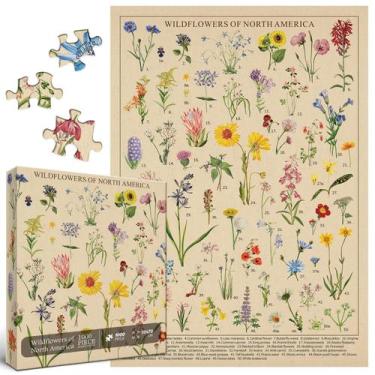Imagem de Puzzle BBOLDIN Vintage Wildflowers 1000 peças para adultos