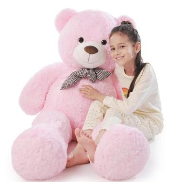 Imagem de Brinquedo de pelúcia rosa gigante Teddy Bear Poutmac Big de 120 cm par