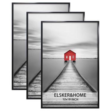 Imagem de Moldura ELSKER&HOME 12x18 preta para horizontal ou vertical