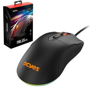 Imagem de Mouse Gamer Pcyes Malus Black Vulcan 12400 Dpi Rgb 6 Botoes