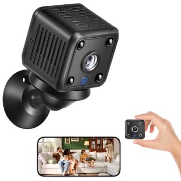 Imagem de Yaumany Mini câmera sem fio, câmera de segurança magnética, mini WiFi pequeno vídeo 1080p HD sem fio câmera de segurança magnética