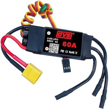 Imagem de DYS 12A 20A 30A 40A 50A 60A 80A 100A 2-6S ESC sem escova com 5V/6A BEC para helicóptero de aeronave de asa fixa RC (Dys-60a-ESC)