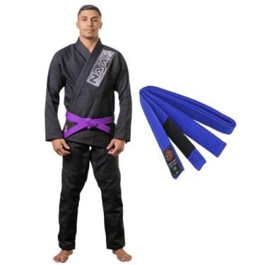 Imagem de Kimono Jiu JItsu Trançado Reforçado Training Brave Dark Naja + Faixa, 