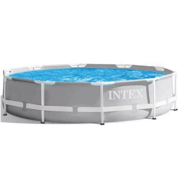 Imagem de Piscina Intex 4485 Litros estrutural armação PRISM 3,05 m x 76 cm CINZ