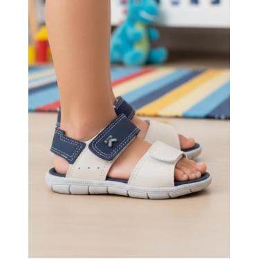 Imagem de Sandália Infantil Menino Klin Tic Tac tiras autocolantes 171262000, Li