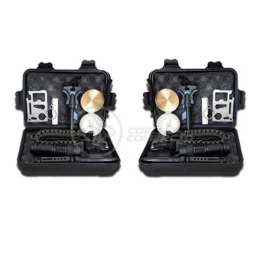 Imagem de 2 Kits De Sobrevivência Brillante Torcia Led Tz-1 preto