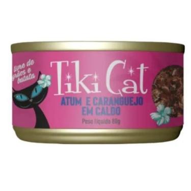 Imagem de Ração Úmida Tiki Cat Grill Atum e Caranguejo em Caldo 80Gr