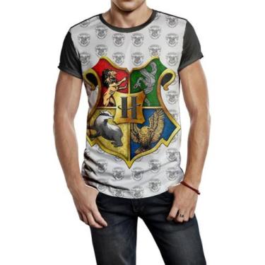Imagem de Camiseta Masculina Harry Potter Full Print Ref:393 - smoke, Preto, GG