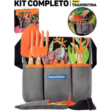 Imagem de Kit Conjunto Jardinagem Tramontina 8 Peças C/ Cinto Ferramentas Jardim