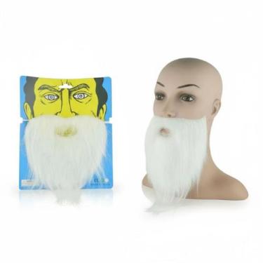 Imagem de Fantasia Barba falsa facial longa branca pelucia personagem - 17999e, 