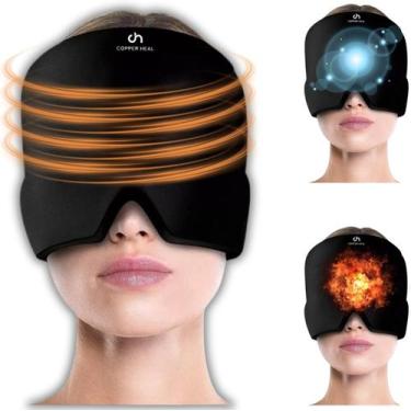 Imagem de Super Touca Alivio Enxaqueca Dor Mascara Térmica Quente E Frio Gel - S