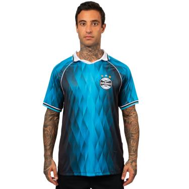 Imagem de Camiseta Gola V Grêmio Oficial Esportiva Sublimada Masculino