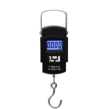 Imagem de Balança Portátil Digital de Mão Com Gancho Mala Bagagem Pesca Alça Mala Até 50kg Alta Precisão