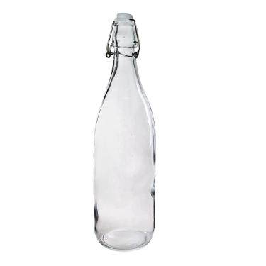 Imagem de Garrafa De Vidro Transparente Com Tampa Hermética 1000Ml