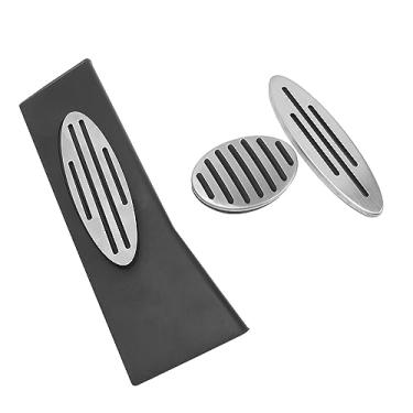 Imagem de Cryfokt Pedal de Freio de Carro de Alta Resistência, Construção Sólida, Suporte Estável, Adequado para R55 R56 F55 R57 R58 R59, 3 X Pedais (Pedal de descanso AT+)