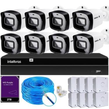 Imagem de Kit 8 Câmeras IP Vipc 1230B Intelbras NVD 1408P HD 2TB Purple
