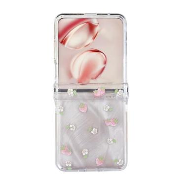 Imagem de SKPY Capa fofa compatível com Motorola Razr 2025, estampa de flores engraçadas, à prova de choque, capa de proteção de dobradiça para Razr 2025 para mulheres e homens