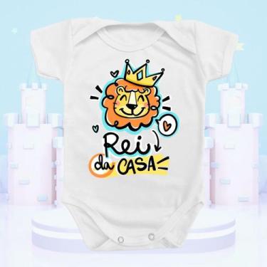 Imagem de Body Roupa Bebê Menino Rei Da Casa Presente Gestante Macacão - Borizin