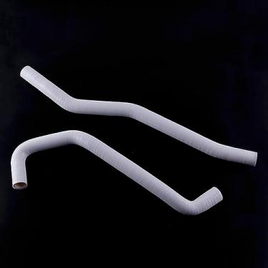 Imagem de XAJINGSU Kit de mangueira de refrigeração de radiador de silicone ATV compatível com Yamaha Raptor 700 2006-2011, 2 peças, 11 cores (branca)