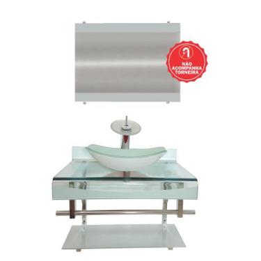 Imagem de Gabinete de Vidro 60cm para Banheiro Cuba Oval - Andorra - EKASA, Bran