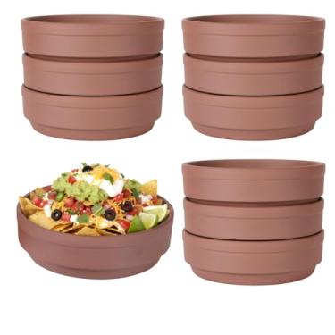 Imagem de GOVNPJ Conjunto de panelas mexicanas de argila mexicana, 10 peças, panelas de barro de 12 cm para cozinhar no forno e no micro-ondas