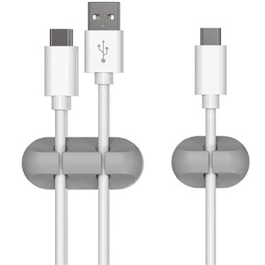 Imagem de Clipes de cabo, organizador de cabos USB, suporte de cabo de carregamento, gerenciamento de fios para carro, escritório, mesa de trabalho, quarto, mesa de cabeceira (pacote com 2)