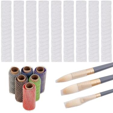 Imagem de CRASPIRE 200 peças para máquina de costura, rede de maquiagem, rede de malha, plástico branco, bordado, carretel, protetor de flor, reutilizável, capas para viagem, carretel de linha, pincéis de