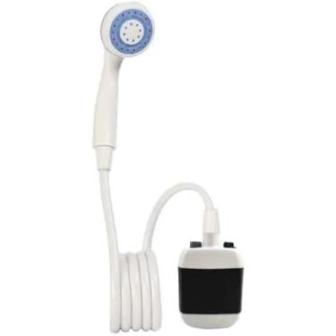 Imagem de Chuveiro Portátil Elétrico OIF-7670, Recarregável USB, Branco, ABS, 5L, Bateria 2200mAh, Mangueira 1,43m, Para Camping e Uso Externo