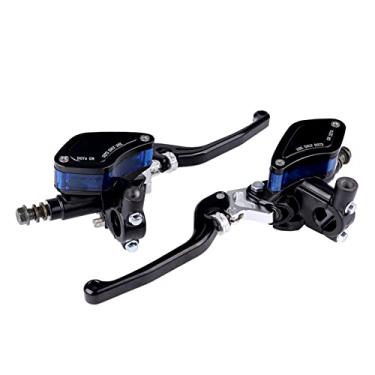 Imagem de Bomba de Freio Hidráulico Cnc para Motocicleta, Alavanca do Cilindro Mestre da Embreagem, Ajustável para a Maioria das Motocicletas, Dirt Pit Bike, Atv (Prata)