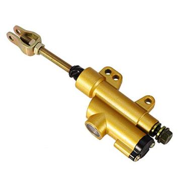 Imagem de Cryfokt Freio Traseiro de Alumínio para Motocicleta, Adequado para Bomba de Cilindro Mestre, Pote de óleo Interno, Comprimento Total de 195 Cm, Cor Dourada