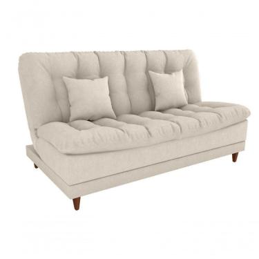 Imagem de Sofá Cama Duda Boucle Bege Matrix Sala Premium Original 3 Lugares