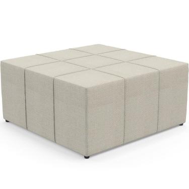 Imagem de Puff Quadrado Milano 90x90cm W01 Linho Champagne