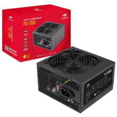 Imagem de Fonte Atx C3tech Ps-350bk, 350w Real, Bivolt Manual, Preto